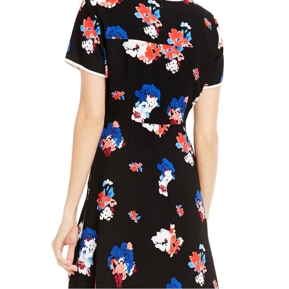 Vince Camuto Black Dress with Red and Blue Floral - Picture 2 of 10